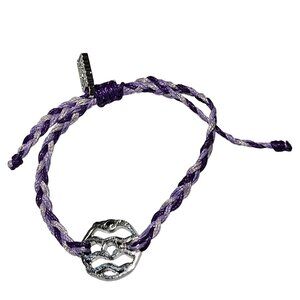 Samoas Bracelet Girl Scout Reward Handmade Cookie Charm Purple Braided Bracelet
